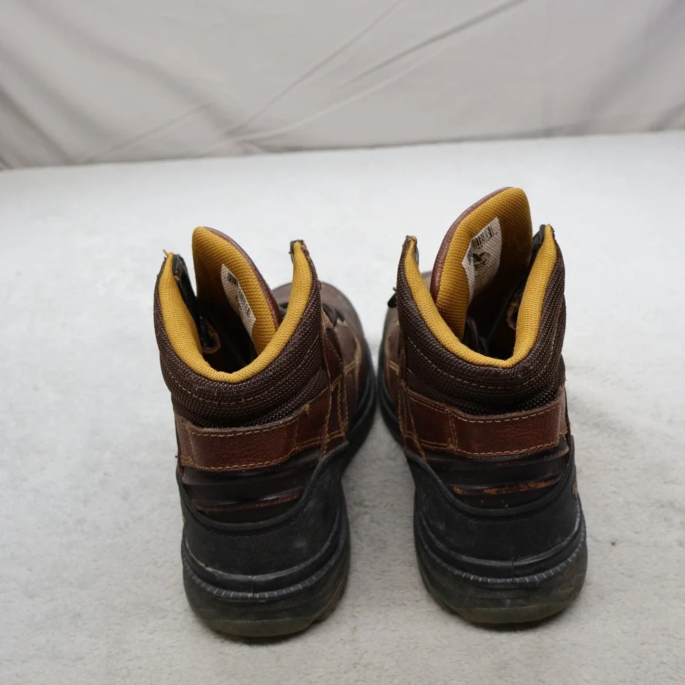 Georgia Mens 10.5M Work Boot Brown Zero Drag Waterproof Leather Steel Toe G086